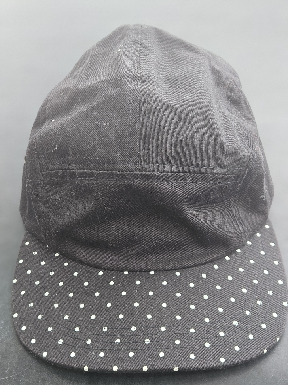 Black Polka Dot 5-Panel Cap - Youth Accessories